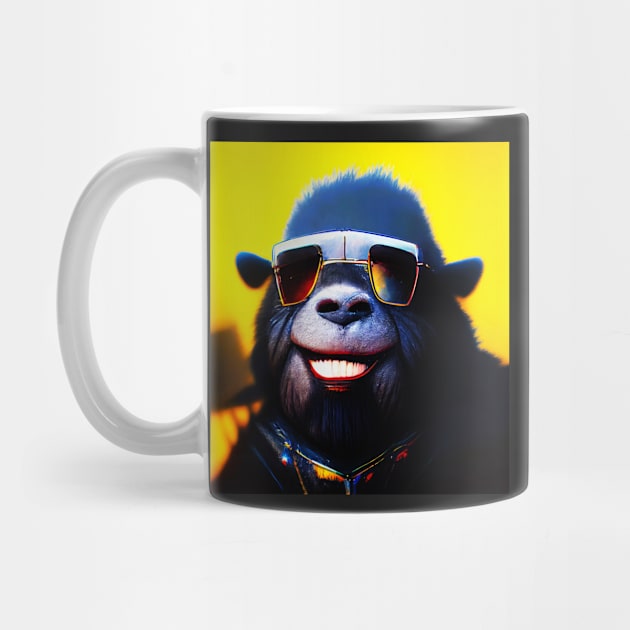 smiling chimp by heartyARTworks